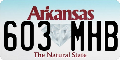 AR license plate 603MHB