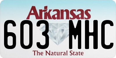 AR license plate 603MHC