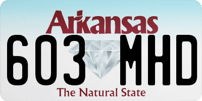 AR license plate 603MHD