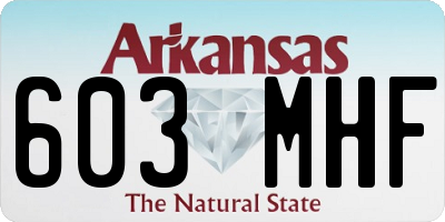 AR license plate 603MHF