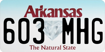 AR license plate 603MHG