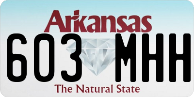 AR license plate 603MHH