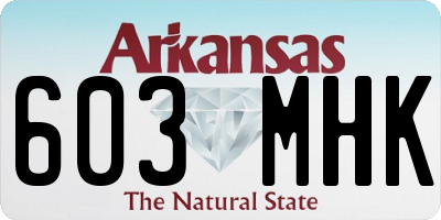 AR license plate 603MHK