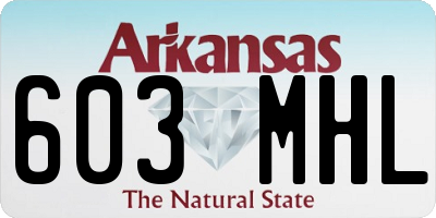 AR license plate 603MHL
