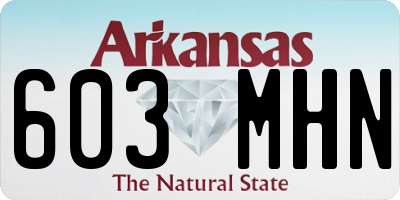 AR license plate 603MHN
