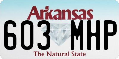 AR license plate 603MHP