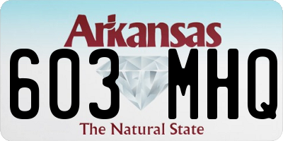 AR license plate 603MHQ