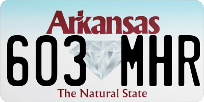 AR license plate 603MHR