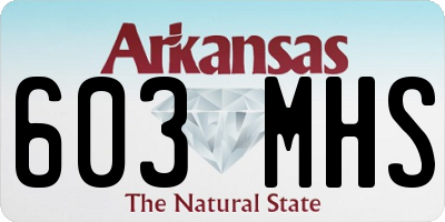 AR license plate 603MHS