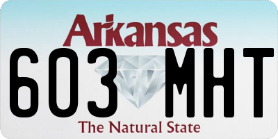 AR license plate 603MHT