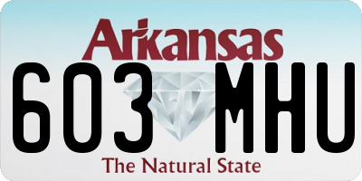 AR license plate 603MHU