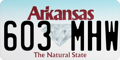 AR license plate 603MHW