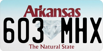 AR license plate 603MHX