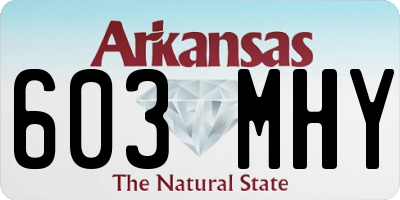 AR license plate 603MHY