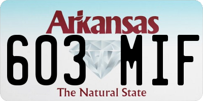 AR license plate 603MIF