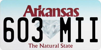 AR license plate 603MII