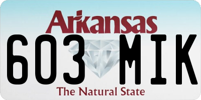 AR license plate 603MIK