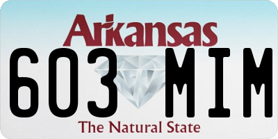 AR license plate 603MIM