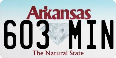 AR license plate 603MIN