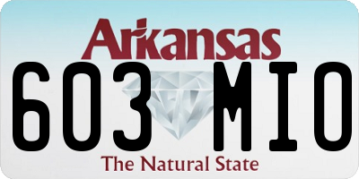 AR license plate 603MIO