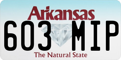 AR license plate 603MIP