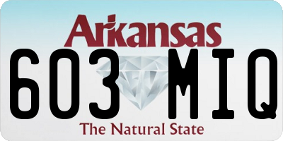 AR license plate 603MIQ