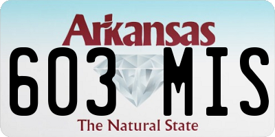 AR license plate 603MIS