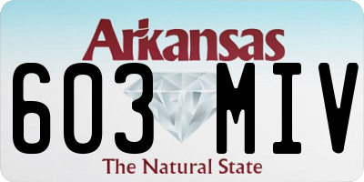 AR license plate 603MIV