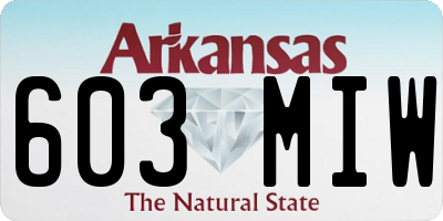 AR license plate 603MIW