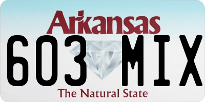 AR license plate 603MIX