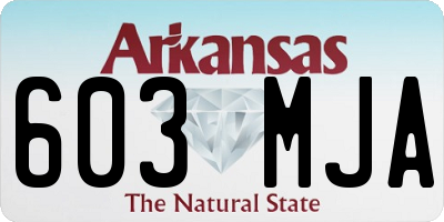 AR license plate 603MJA