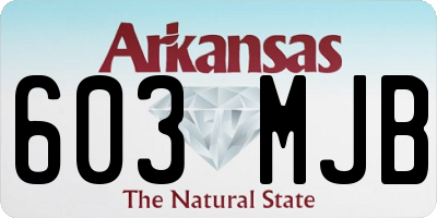 AR license plate 603MJB