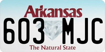 AR license plate 603MJC
