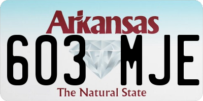 AR license plate 603MJE