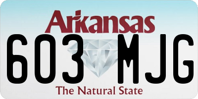 AR license plate 603MJG