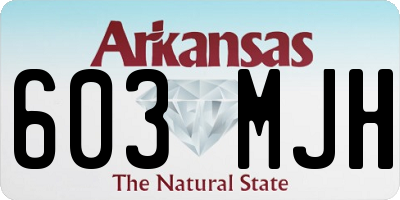 AR license plate 603MJH