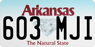 AR license plate 603MJI
