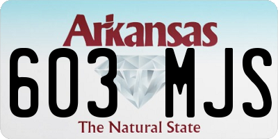AR license plate 603MJS