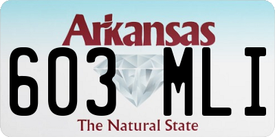 AR license plate 603MLI