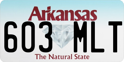 AR license plate 603MLT