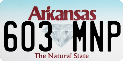 AR license plate 603MNP