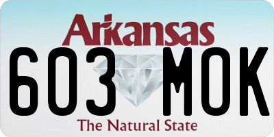 AR license plate 603MOK