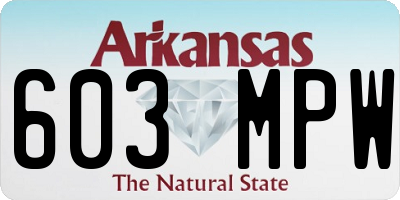 AR license plate 603MPW