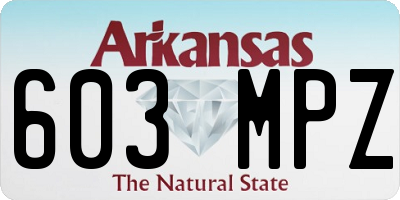 AR license plate 603MPZ