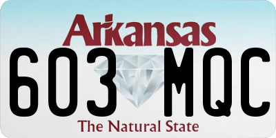 AR license plate 603MQC