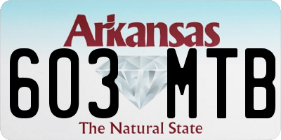 AR license plate 603MTB