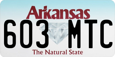 AR license plate 603MTC
