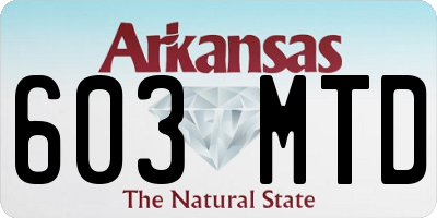 AR license plate 603MTD