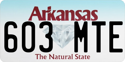 AR license plate 603MTE