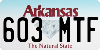 AR license plate 603MTF